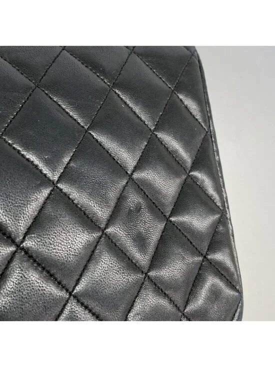 Chanel Shoulder Bag Quilted Lambskin Black Gold - Picture 10 of 10